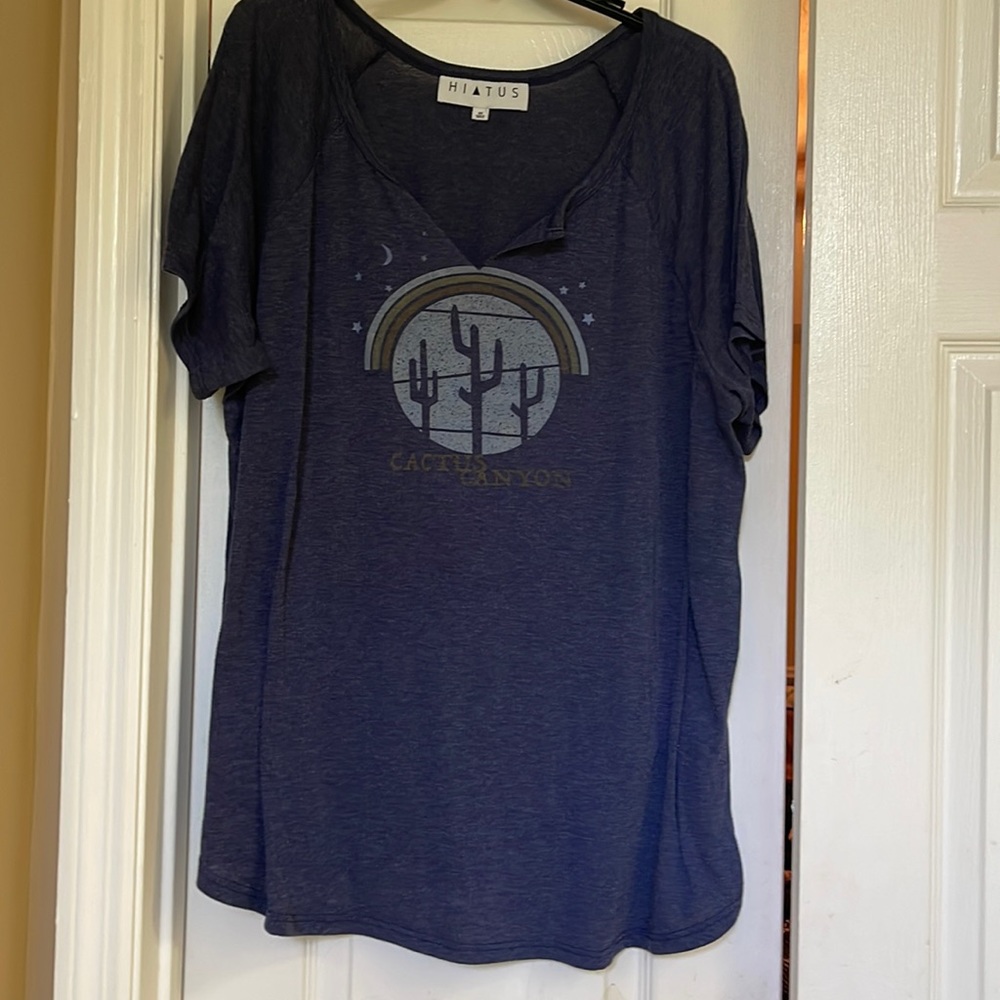 Hiatus Cactus Canyon blue tee